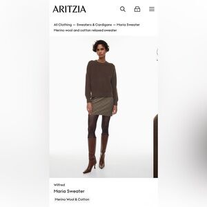 Wilfred Chocolate Knit Sweater